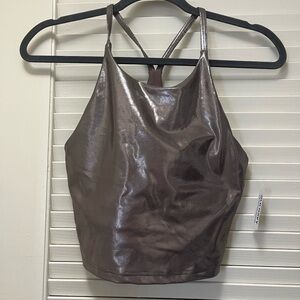 Old Navy Women’s Light Support Metallic PowerSoft Longline Sports Bra